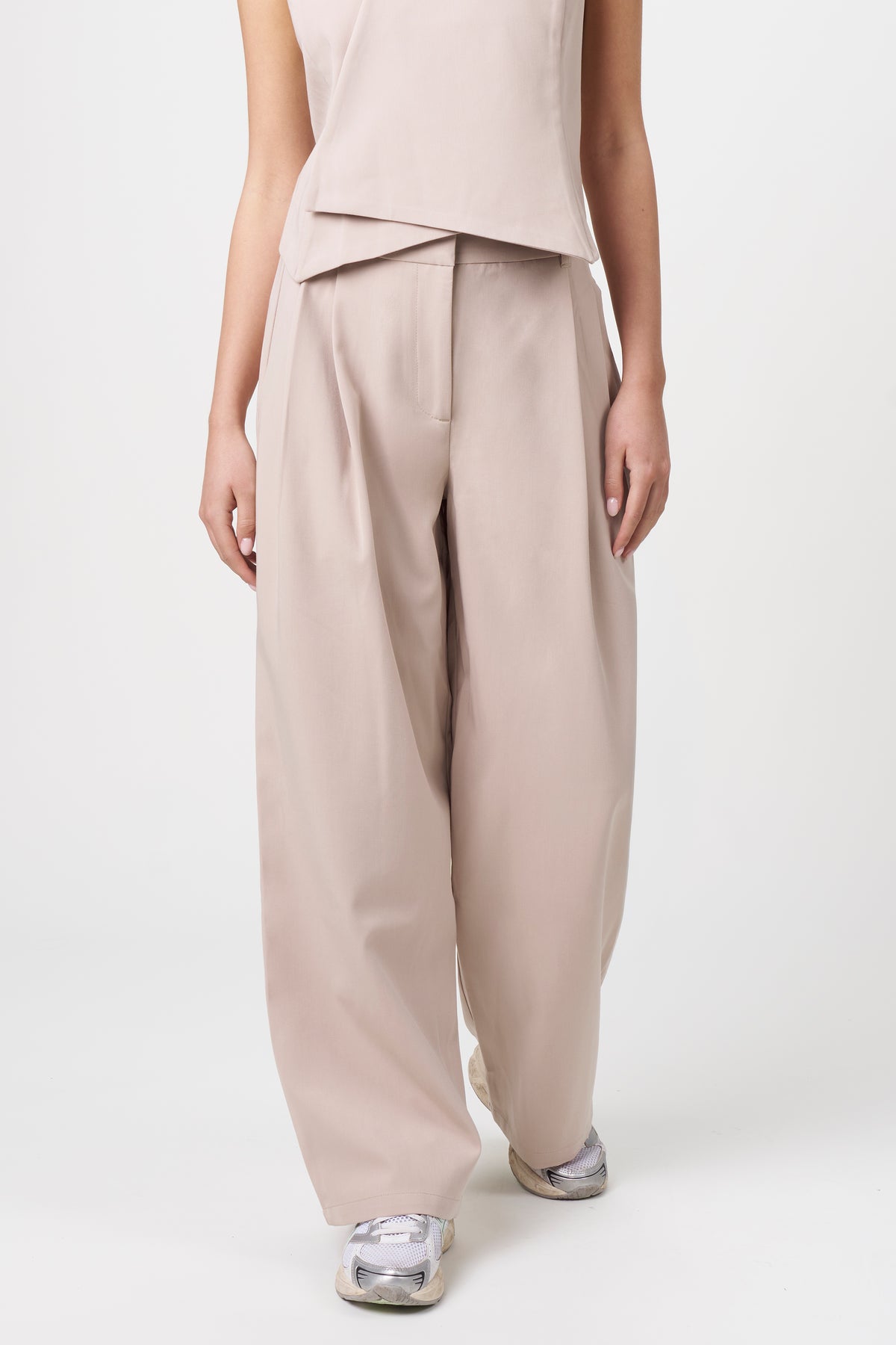 Ori Pleated Wide Leg Scrub Pants