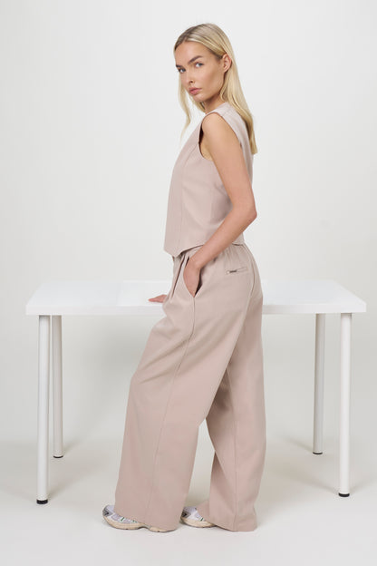 Ori Pleated Wide Leg Scrub Pants
