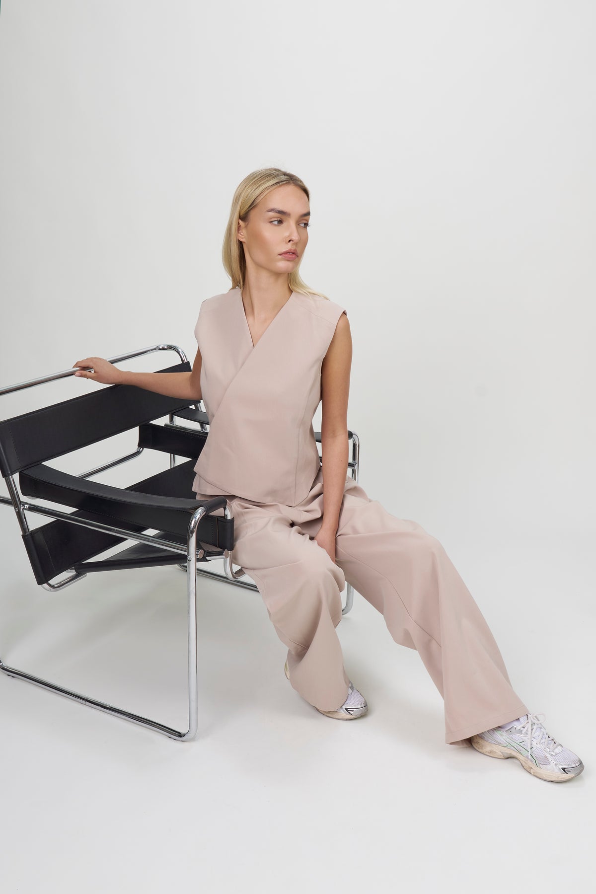 Ori Pleated Wide Leg Scrub Pants