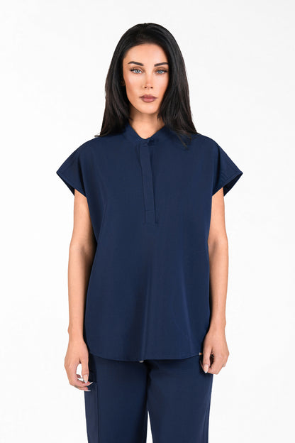 Mandarin Womens Collar Scrub Top