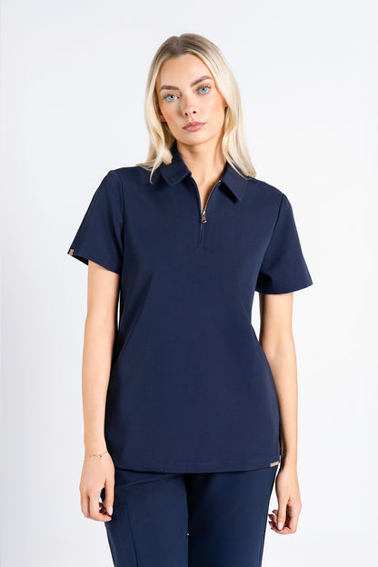 Kiro Zip Neck Polo Scrub Womens NewGen