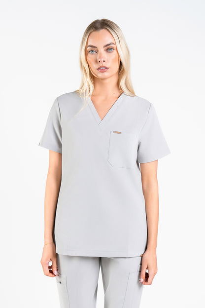 Kaizen V Neck One Pocket Scrub Top Womens