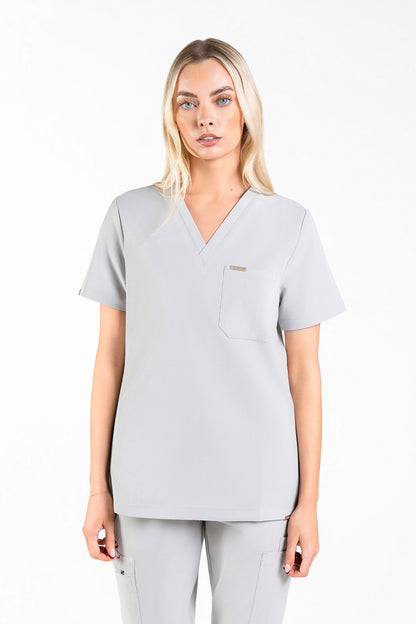 Kaizen V Neck One Pocket Scrub Top Womens