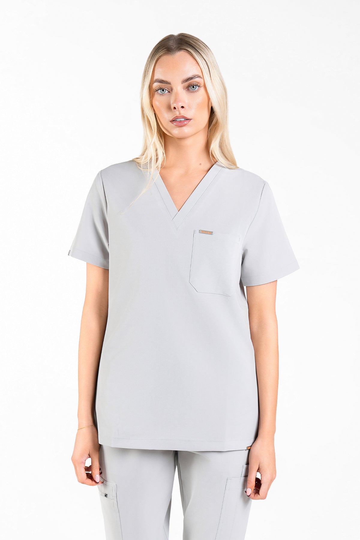 Kaizen V Neck One Pocket Scrub Top Womens