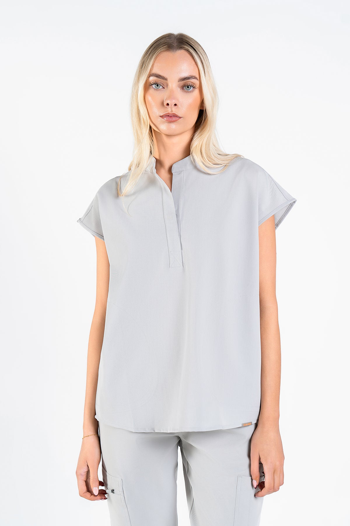 Mandarin Womens Collar Scrub Top