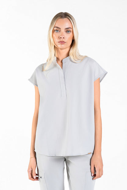 Mandarin Womens Collar Scrub Top