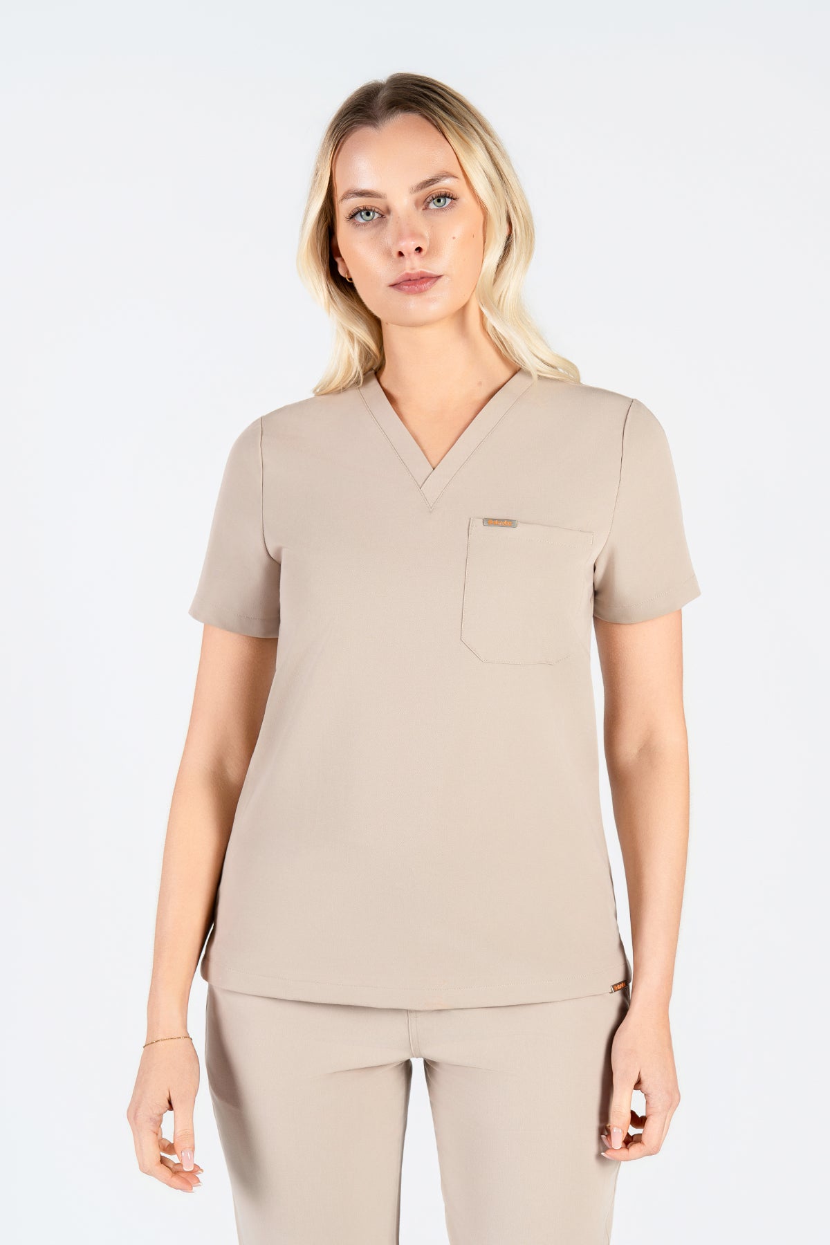 Kaizen V Neck One Pocket Scrub Top Womens