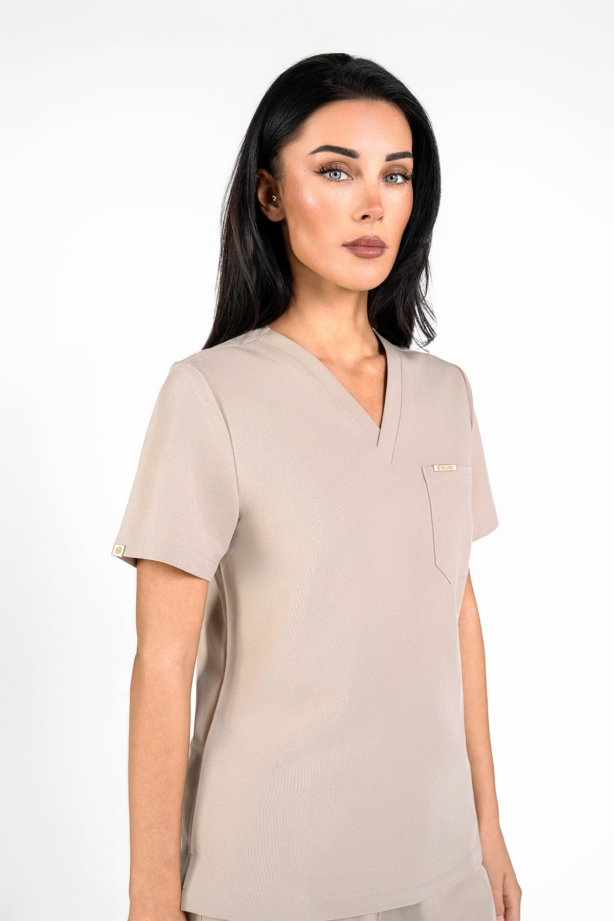 Kaizen V Neck One Pocket Scrub Top Womens