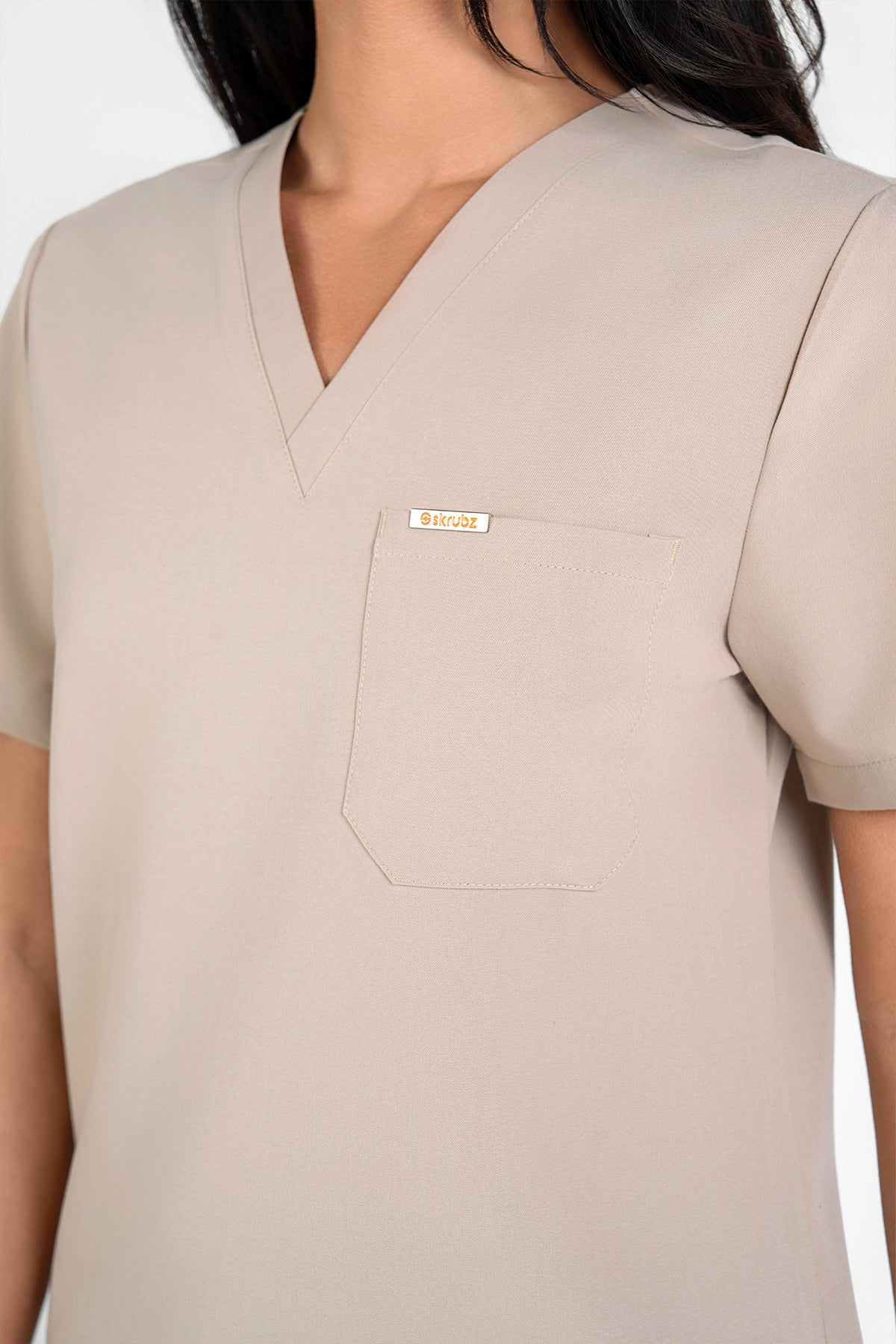 Kaizen V Neck One Pocket Scrub Top Womens