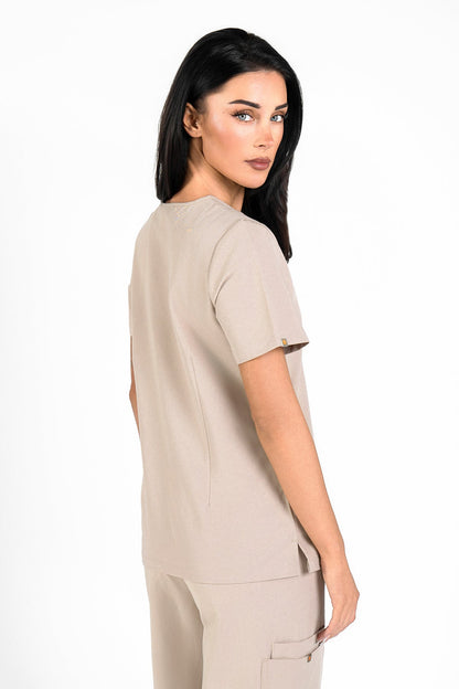 Kaizen V Neck One Pocket Scrub Top Womens