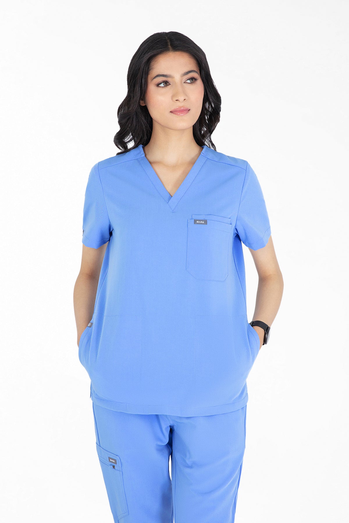 Kuro V Neck Four pockets Scrub With Invisible Side Pockets Women's