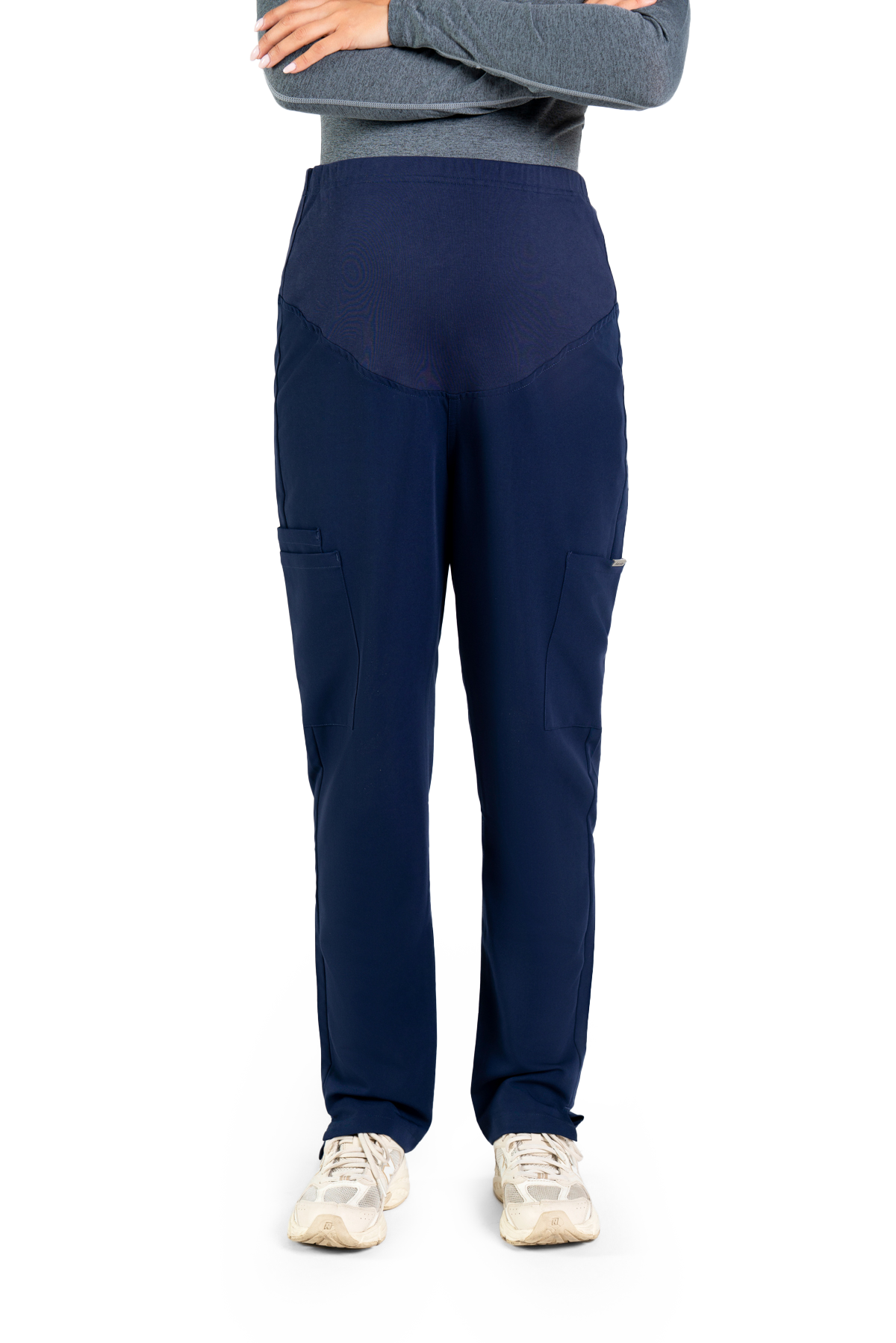 Kanji Women's Maternity Pants With Side Pockets - Navy, XL